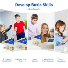 COSTWAY Magnetic Mini Foosball Table With Balls And Handle Sets,Natural - Apricot - View 6