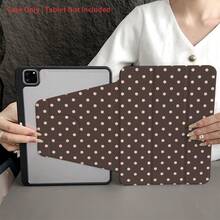 巧克力粉色波点平板电脑保护套，带旋转支架 - 防震保护套，复古甜美风格，带笔槽，适用于 Pro (M5)/ Air (M3)/ 11 英寸 (A16)/10.9/10.2/ Air 第五代/Pro 11/第十代/9.7/Air 2/ (第七代)/ (第八代)/ Air 4/5/ Pro 11/ 第十代 - 彩色 - 查看 6