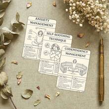 36sheets Somatic Coping Skill Cards: Techniques And Exercises To Emotion Regulation & Stress, Regulation Flashcards, Self Love, Self Care Gifts For Women - A - View 7