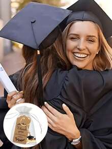 30 piezas/15 piezas Llaveros conmemorativos de graduación - Llaveros metálicos inspiradores con tarjetas de agradecimiento, llaveros de graduación unisex 2026 adecuados para diversas ocasiones de graduación, artículos conmemorativos de temas de carnaval y funciones especiales, rectangulares, lindos llaveros de casquete de graduación de aleación con gota de aceite, regalos de ceremonia de graduación, temporada de graduación, regalos de graduación - Multicolor - Ver 7