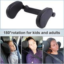 360° Adjustable Ergonomic Car Headrest With Memory Foam & Side Pads - Fit For Most Cars, Easy One-Click Sleep Support For Travel, Vehicle Head Support , Car Headrest Pillow, Car Accessories - Pillow - View 9