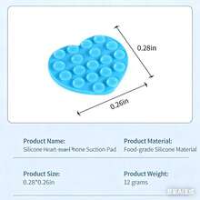3pcs Silicone Heart-Shaped Double-Sided Suction Cup Phone Holder, No Need To Paste, High Suction Adsorption For Phone, Hands-Free Selfie Video Phone Stand Accessory - A - View 9
