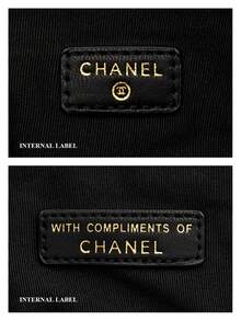 CHANEL Túi đựng đồ vuông màu đen cổ điển với họa tiết in hình vòng tròn đôi màu trắng, khóa kéo và phụ kiện treo tròn đi kèm, chất liệu vải mềm mại, dung tích lớn để đựng mỹ phẩm và các sản phẩm làm đẹp, dễ mang theo và sắp xếp, thích hợp cho du lịch hàng ngày, cất giữ đồ dùng tại nhà và đi làm vào mùa thu/đông, cũng là một món quà tuyệt vời dành cho bạn bè và gia đình. - màu đen - Xem 4