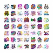 Aesthetic Mindful Mottos Sticker Collection - Vibrant Handwritten & Typographic "Not Reactive, Intentional" Decals For Water Bottle, Planner & Personal Stationery - Multicolor - View 4