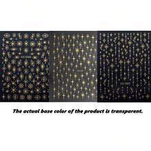 Autocollants pour ongles dorés brillants et étoiles laser - Autocollants en papier pailleté auto-adhésifs avec effet pailleté scintillant, forme de gland, design de dessin animé à usage unique pour manucure et pédicure, décoration d'ongles - Multicolore - Voir 12