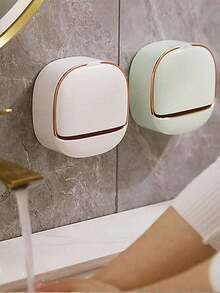 1 khay đựng xà phòng treo tường, kiểu dáng sang trọng có lỗ thoát nước, thích hợp cho phòng tắm, không cần khoan. - nhiều màu - Xem 8