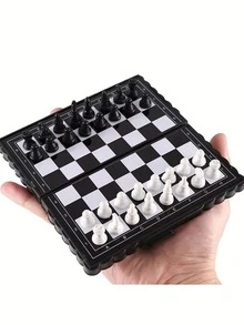 1 Set Mini Magnetic Chess Set, Portable Magnetic Chessboard, Foldable Magnetic Chess Pieces, Suitable For Travel, Leisure & Entertainment, Gatherings, Parties, Graduation Ceremonies - Multicolor - View 2