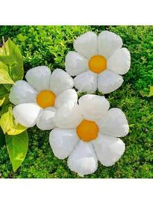 5pcs 18-Inch Pink Daisy Flower Foil Balloons, Decoration For Birthday Party, Festival, Anniversary - Multicolor - View 9