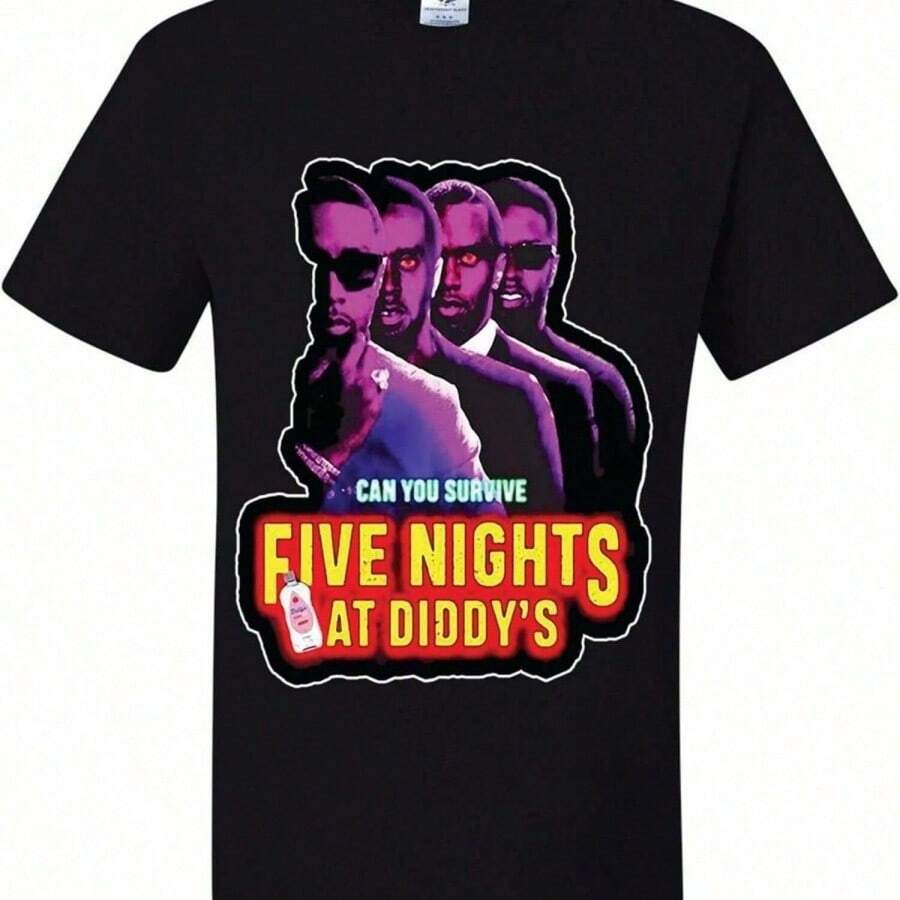 Can You Surv F Nights At Diddys Ugly Chriats T-Shirts - màu đen - Xem 1
