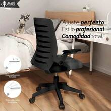Silla Oficina Giratoria Ejecutiva Escritorio Ergonómica Color Gris - negro - Ver 4