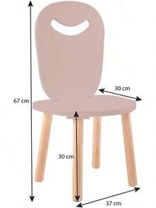 DUDUK Silla Moderna Infantil de Madera (Rosa) - rosa - Ver 2