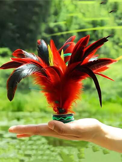 1个手工制作的羽毛球 - 人造羽毛球，用于协调性训练，适合户外运动，附赠礼品袋