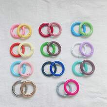 Factory Direct Zinc Alloy Spring Ring Handbag Luggage Clothing Round Ring Small Accessories Round Hanging Ring - Coffee Brown - View 3