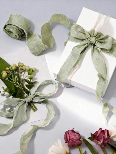 1pc 10 Yards Mint Green Bubble Pleated Ribbon Roll, Gift Wrapping, Soft Fabric Bows, Floral Binding,Valentine's Day Decor,DIY Decor,Wedding Decorations Supplies, Bridal Shower,Birthday Party Decor, Easter Craft, , Holiday Packaging, Anniversary Gift Wrap, Chair Sash Ribbon,Photo Prop Ribbon,Decor For Home