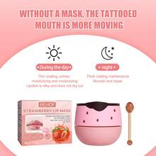 7.5g,Strawberry Lip Balm, Deeply Moisturizing, Quickly Exfoliating, Improving Dull Lip Color, Enhancing Complexion, Soft, Delicate, Light And Non-Greasy, Reducing Lip Wrinkles - Strawberry - Xem 4