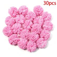 30个/包 涤纶网纱花球，弹性蕾丝装饰绒球，DIY花艺工艺品，婚礼装饰，派对/礼品装饰，服装/包包/鞋子配饰，发夹花球 - 花球 - 查看 20