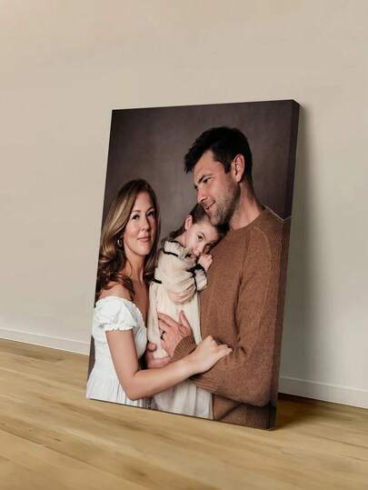 1pc Customized Photo Canvas Print, Personalized Wall Art, With Or Without Frame - Unframed, Mother's Day Gift, Wedding Decor, Wedding Supplies, Print Your Family Photo, Home Gift, Suitable For Bedroom, Living Room, Office Decor - Modern Home Decor And Unique Gift, Ideal For Graduation, Birthday, Valentine's Day, Anniversary, Mother's Day, Father's Day, Wedding, Party, Room Decor, Print Your Group Photo/Baby/Family/Car/Couple/Portrait