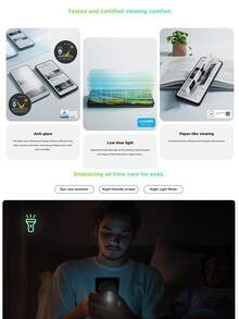TCL 60 NXTPAPER 4G 全球版智能手机，6.8 英寸 FHD+ NXTPAPER 显示屏，1000 万像素后置摄像头，3200 万像素前置摄像头，联发科 Helio G92 处理器，5200mAh 电池，33W 快充，最高支持 E-Ink 模式 - 白色 - 查看 4