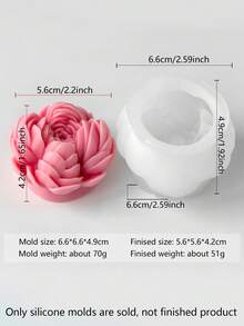 2 khuôn silicon 3D hình hoa mẫu đơn, thích hợp cho Ngày của Mẹ | Quà tặng đám cưới | Bó hoa cưới, đúc bê tông, thạch cao, nhựa, làm nến, máy khuếch tán tinh dầu, trang trí nhà cửa. Chịu nhiệt cao, dẻo và dễ vệ sinh, khuôn đa năng. - Khuôn hoa mẫu đơn - Xem 10