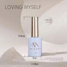 MIANEL 12ml 冬季冰晶系列玻璃珠猫眼凝胶指甲油，2026新款白色水晶石指甲油，UV灯美甲沙龙，情人节美甲用品 - 彩色 - 查看 12