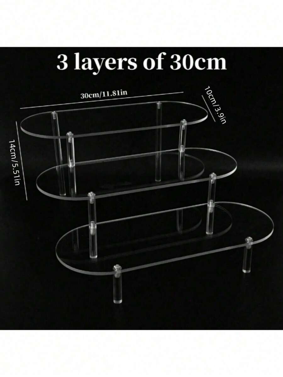 Acrylic Dessert Display Stand, Cake Cup Rack, Snack Rack, Buffet Dessert Table, Birthday Party, Wedding Tabletop Display Stand, Wedding Decor, Wedding Party Supplies, Wedding Decorations, Wedding Accessories, Wedding Cake Stand - Clear - View 1