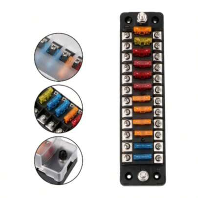 Caixa 12 Vias Porta Fusível Automotivo Universal Motorhome