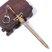 14cm Dark Moon Greatsword Elden Ring Bloodhound's Fang Keychain Cosplay Prop, Unisex Backpack Decoration - one-size - View 13