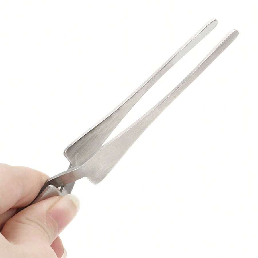 NICEYARD Non-Slip Tweezers Stainless Steel Cross Lock Reverse Action Tweezer Save Effort Maintenance Tools - A - View 1