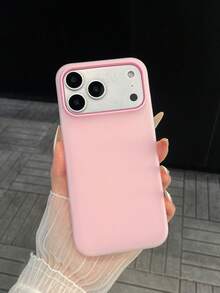 2-In-1 Matte Frosted Protective Phone Case, Shockproof Anti-Fingerprint Phone Cover, Compatible With IPhone - Pink - View 2