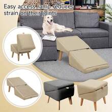 2 In 1 Foldable Dog Vehicle Stair With Footrest Stool Ramp For Dog Vehicle Stairs Footrest Stool - Multicolor - View 6