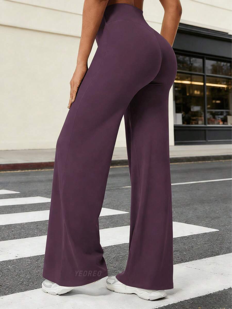 YEOREO Workout Leggings Womens No Front Seam Straight Leggings  31.5" High Waist Buttery Eddiy Gym Yoga Pants Summer Clothes For Women - Màu tím mâm xôi - Xem 1