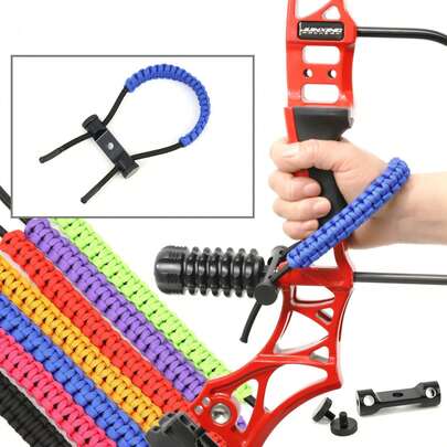 Correa de muñeca para arquería, eslinga de muñeca para arco compuesto, correa de muñeca talla grande ancha, eslinga de arco premium, eslinga de muñeca para arco compuesto