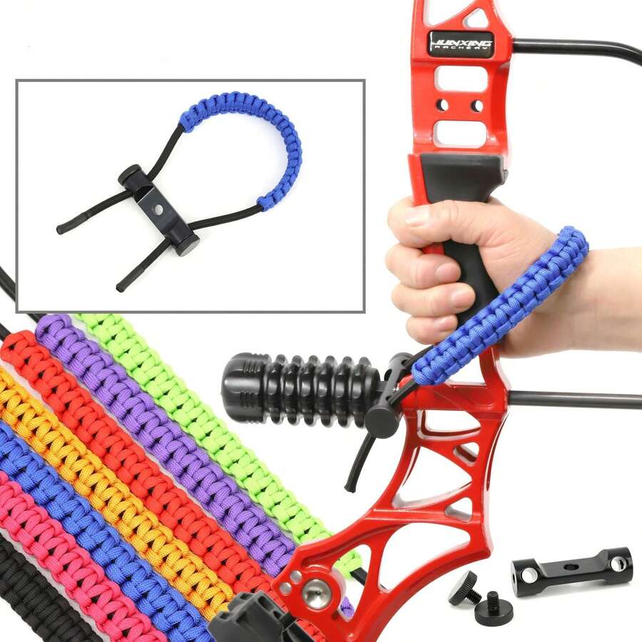 Archery Wrist Strap, Compound Bow Wrist Sling, Wider Wrist Strap, Premium Bow Sling, Wrist Sling For Compound Bow - Blue - View 1