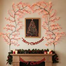 96 lampek LED z motywem winorośli wiśniowej, giętkie lampki z motywem winorośli Sakura, lampki LED na gałęziach, 8 trybów migania, zasilanie przez USB, oświetlenie dekoracyjne do wnętrz, odpowiednie do sypialni, salonu, na ścianę, na imprezę i festiwal - 1 - Zobacz 11