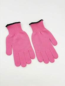 4/1 Pair Thick Hairstyling Silicone Dotted Curling Iron, Crimping Clamp, Straightener With Heat Resistant Gloves - Multicolor - View 8