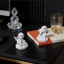 Nordic Style Angel Figurine, Office Healing Angel Decor, Atmosphere Enhancing Desktop Ornament - White - View 8