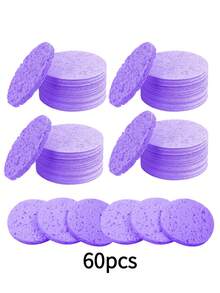 30/60/90 Pcs Facial Sponges Compressed Face Sponge Natural Cleaning Sponge For Facial Cleansing, Exfoliating Mask, Makeup Removal Rich In Foam Improve And Remove Dead Skin Cells Use In Your Bathroom, Room, Office, Purse - Multicolor - View 21