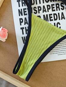 女士新款沙滩度假约会派对性感吊带比基尼套装，春夏款 - 彩色 - 查看 5