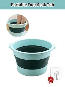 Foot Soak Basin, Portable Foot Therapy Tub, Plastic Foot Soak Basin, Foldable Foot Therapy Basin, Foldable Bathtub, Laundry Basin, Washing Basin, Space-Saving Storage Container, Portable Foldable Silicone Basin, Foldable Wash Basin, Foot Soak Bucket, Home & Knee-Deep Bucket, Travel Portable Foot Wash Basin, Foldable Massage Foot Spa Basin, Foot Care Tools, Home Supplies - View 6