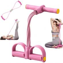 Fashion Puller Exercise, Fitness Resistance Band, Pedal Resistance Band With Handle,8 Tube Pedal Resistance Device, Multifunctional Elastic Yoga Resistance Band For Intense Core - C# - Xem 8