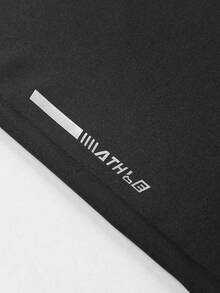 男士黑色吸湿排汗、透气轻便抽绳腰束口运动裤，适合健身训练、日常穿着，可机洗，夏季款 - 黑色 - 查看 12