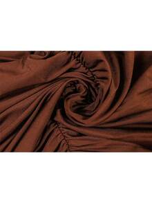Elegant And Fashionable Dress For Women, Long Dress With A V-Neck And A Wrap-Around Bodice, Fitted Halter-Neck Dress - 深棕色 - 查看 7