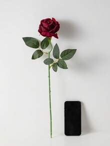 MEHELANY 5/4/1 باقة وردة بورجندي اصطناعية، وردات مخملية واقعية مزيفة، ديكور زهور، وردات اصطناعية، هدايا لعيد الحب، عيد الأم، الزفاف، الحفلات، ديكور المنزل، عيد الميلاد، الديكور الخارجي والداخلي للحديقة، ديكور باقة للزهور، هدية عيد الميلاد والتخرج وعيد الاستقلال، هدية للزوجة/الصديقة/المعلمة (رائحة المنتج يمكن تهويتها بوضعها بالقرب من النافذة، لا تؤثر على الاستخدام) - عنابي اللون - مشاهدة 7