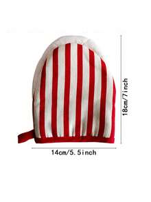 1只加厚微波炉手套，亚麻耐热手套，适用于厨房烘焙、烤箱和蒸锅。 - 彩色 - 查看 8