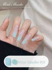 MISS SHAKA 10毫升 冬春美甲 情人节冰透明蓝绿色凝胶指甲油胶 2026 白色薄荷曼波风格 百搭流行美白指甲油 美甲沙龙家用DIY美甲用品 - 彩色 - 查看 4