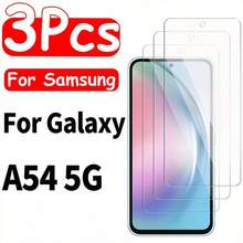 3片装钢化玻璃屏幕保护膜，兼容三星Galaxy A54 5G - Galaxy A54 5G - 查看 3
