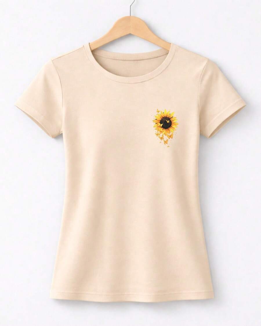 Premium Quality Women's T-Shirts! Shipping Throughout Brazil. - 米色 - 查看 1