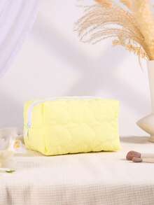 1pc Custom Name Embroider Cosmetic Bag Embroidered Name Toiletry Bag Light Convenient Large Capacity Toiletry Pouch Versatile Embroidery Customization Personalized Makeup Bag Custom Sanitary Napkin Storage Bag Travel Makeup Bag Embroidered Makeup Organizer Pouch Monogrammed Toiletry Bag Bridal Bridemaids Gift - Multicolor - View 13