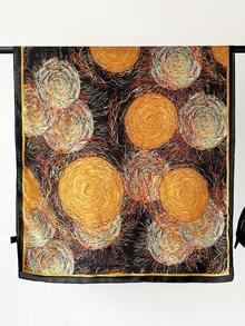 1pc Bohemian Women Shawl, Spring/Summer Satin Chiffon Scarf, UV Protection Silk Scarf Beach Wrap Headscarf, Multifunctional Fashion Accessory - Multicolor - L89150 - View 3