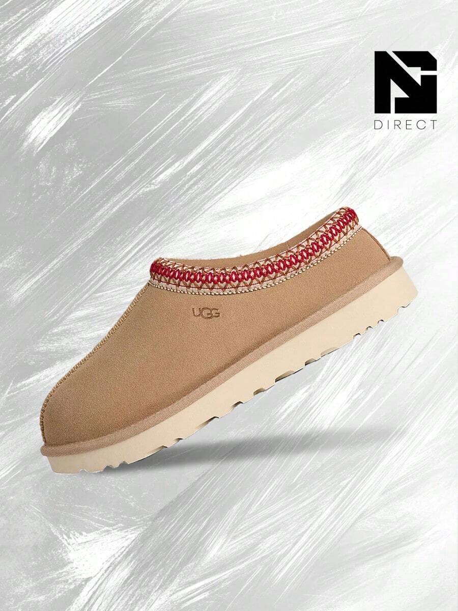UGG Tasman II Slipper Sand Dark Cherry (Women's)- Women's Cozy Indoor-Outdoor & Snow Day Wear Shoes With Cloud-Level Comfort, Low-Profile Casual Design For Autumn Winter -Mother's Day Gifts-Father's Day Gift– Snow Boots-1174470 SDDR - SAND/DARK CHERRY - 查看 1